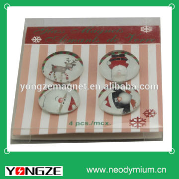 Glass rubber 3d fridge magnet