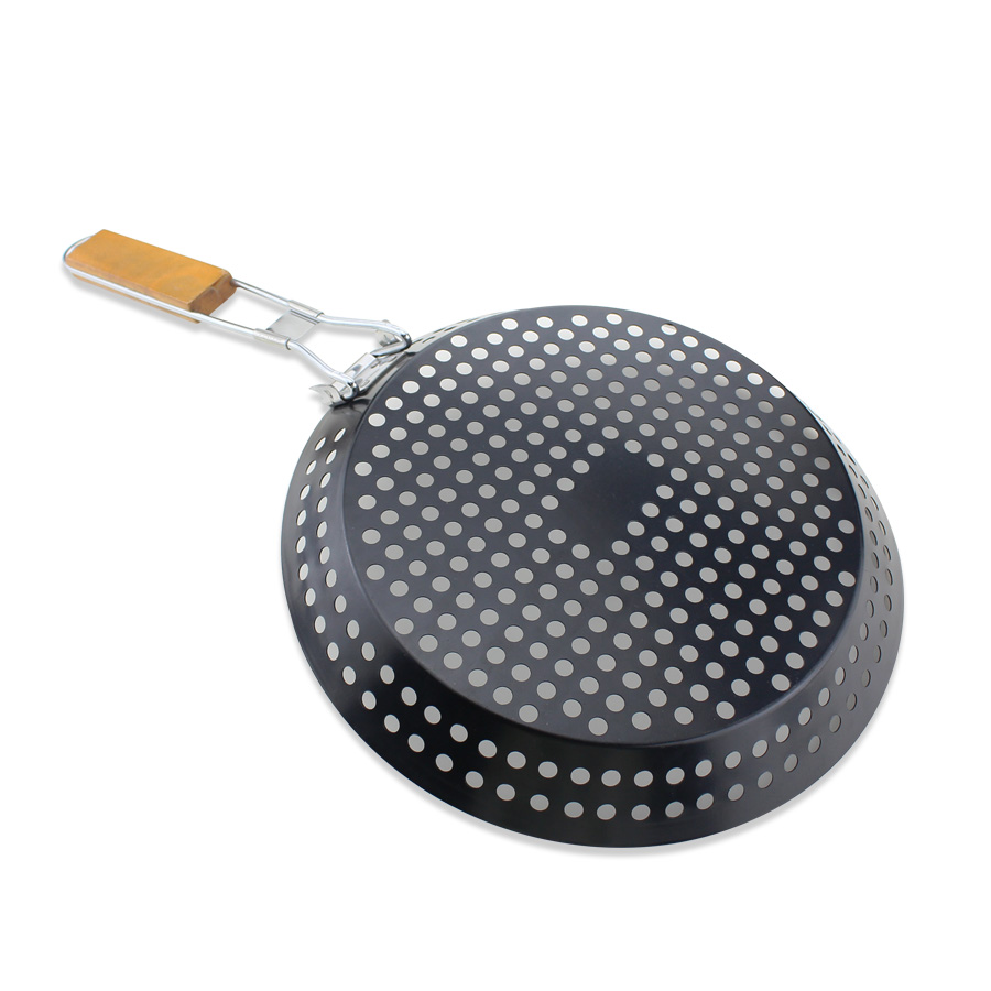 Recubrimiento antiadherente BBQ Grill Pan con mango de madera