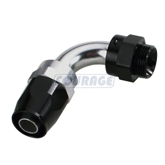 CNC Aluminum 90 Degree Oil Cooler Fitting Adapter M22 to AN6 AN8 AN10 AN12