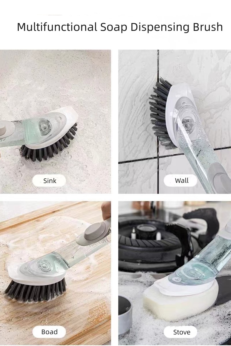 Dish Brush With Soap Dispenser, High Quality Dish Brush With Soap