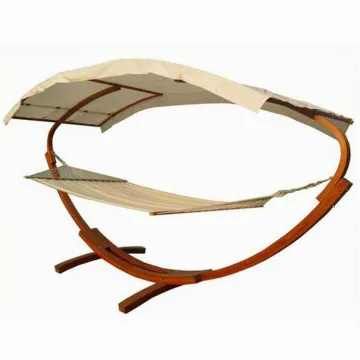 Wooden Hammock with Canopy and Stand: Comfort and Style Outdoors