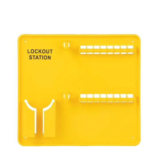 BOZZYS Wall-Mounted Yellow Lockout Station Board - PP Polypropylene Material