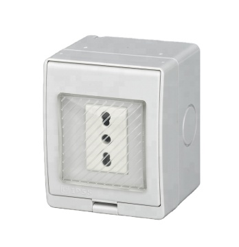 IP55 Weatherproof Wall Power Socket and Switch for Outdoor Bathroom: Italian Design and Compliance with CE, ROHS in Chile