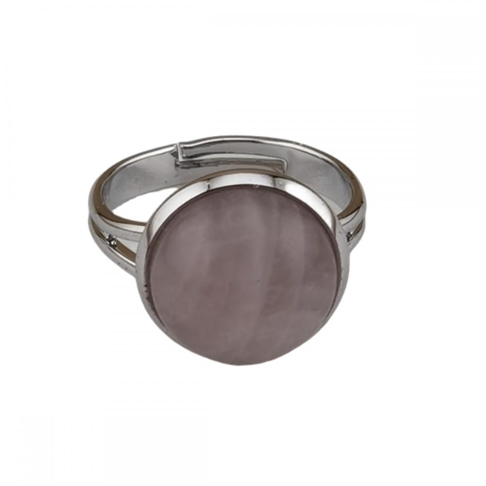 Gemstone redondea de 12 mm anillo anillo de moda apilable declaración plateada nudillo nudillo hecho a mano anillo vintage gótico