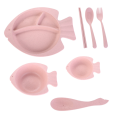 Wheat straw fiber baby feeding set