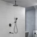 Bathroom 3-Function Brass Matte-Black Shower Set