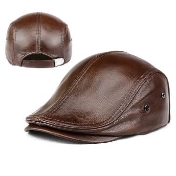Custom Logo Classic Fashion Golf Caps & Leather Berets for Keep Warm - Women & Men