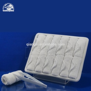 Plain white cotton hot disposable towel