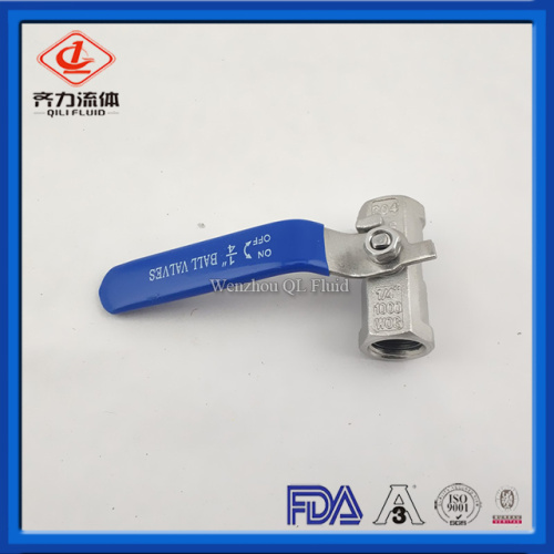 Sanitary stainless steel thread One-Piece Ball Valve