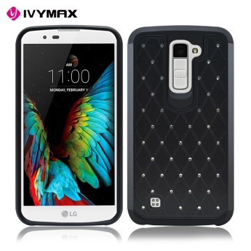 Fancy bling diamond case for LG K10 pc hard back cover