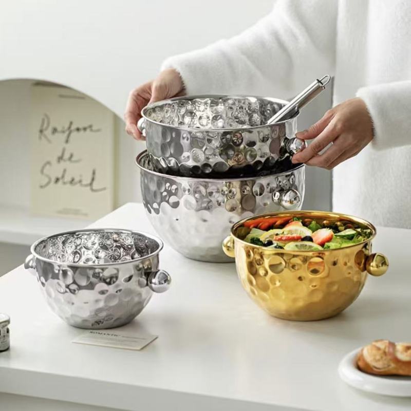 Elegant Metal Cutlery with Textured Surfaces