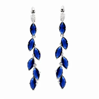 sapphire earring fashion charm earrings long chandelier earrings