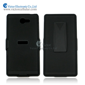 New PC Belt Clip Holster Combo Case For Sony Xperia M2