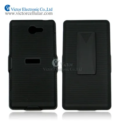 New PC Belt Clip Holster Combo Case For Sony Xperia M2