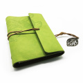 Custom Vintage Leaf Decor Faux Cow Leather Notebook