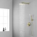 SHAMANDA Brushed Gold Wall Mount Concealed Shower Set