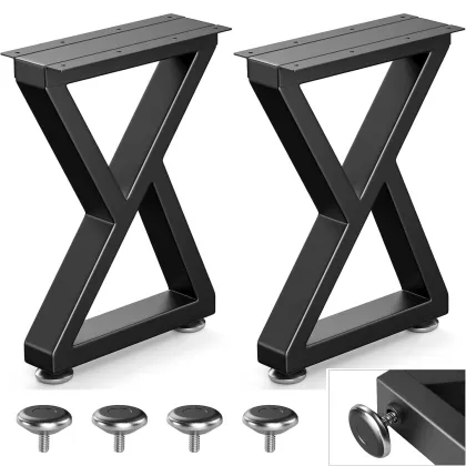 Z Shape Heavy Duty Metal Coffee Table Legs