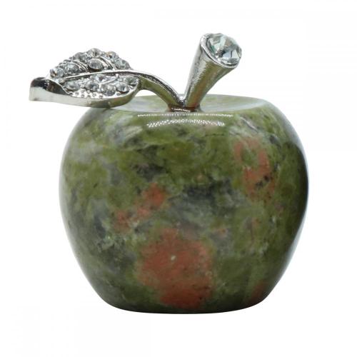 Unakite 1.2Inch Apple Gemstone Crafts for Home office Decoration