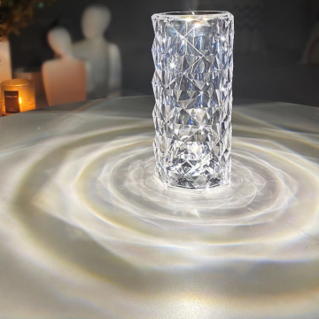 16 Color Changing RGB Touch Rechargeable USB LED Rose Crystal Night Light