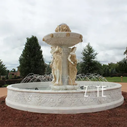 garden landscape decorative drinking marble fountains