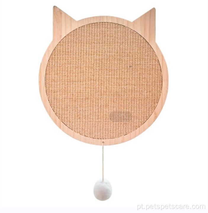 Placa de arranhões de gato de madeira com copo de sucção fixa