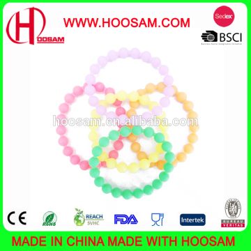 Colorful Bead Bracelet/Silicone bead bracelet/Cheapest Fashion Multi Colors silicone bead bracelet