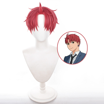 Dan da Dan 30cm Kurzorange Pink Jin Enjoji Cosplay Perücken für Männer - Ainizi Großhandel