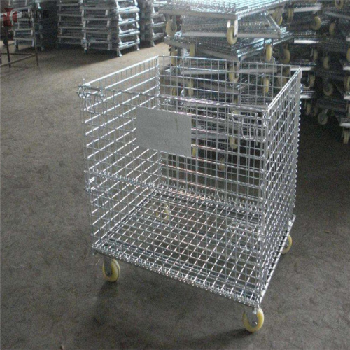 Industrial stackable storage wire containers