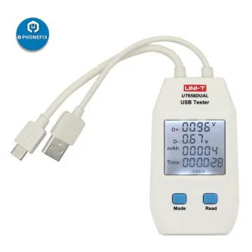 UT658 Dual Output USB Detector Digital Voltmeter Ammeter