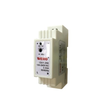 DR-15-12 15W AC 110V/220V to DC 12V 1.5A Din Rail Power Supply
