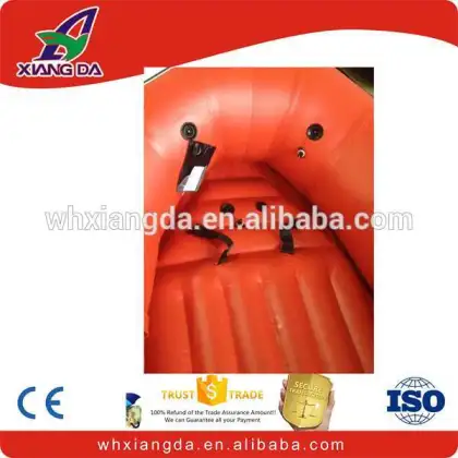 Water floating self bailing whitewater raft