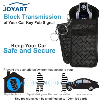 Stylish Leather RFID Blocking Car Key Pouch