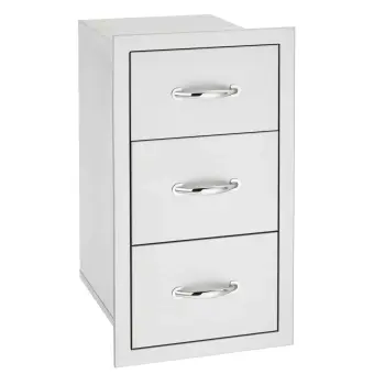 High-Quality Outdoor Kitchen Stainless Steel Triple Storage Drawers