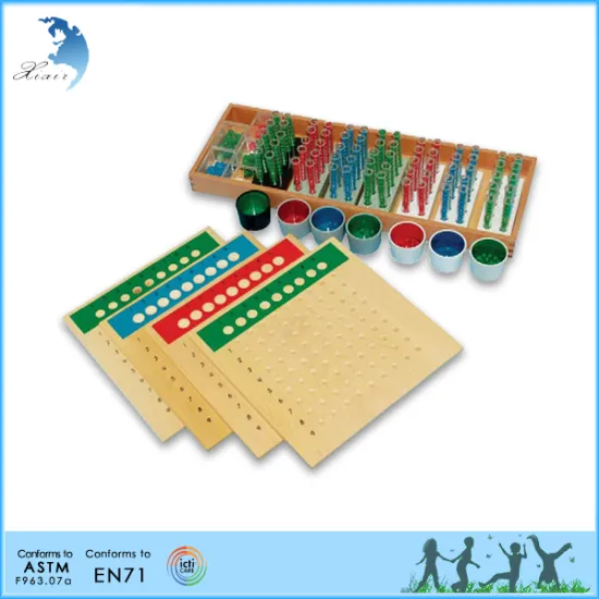 Promotional solid wood screen prinying didactic indoor baby toy