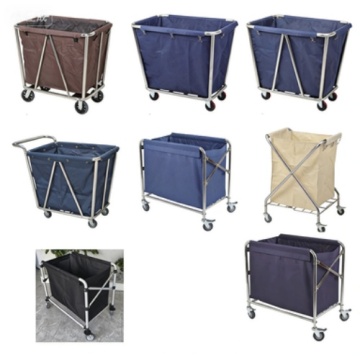 Reinforced Stainless Steel Linen Cart for Hotel Service