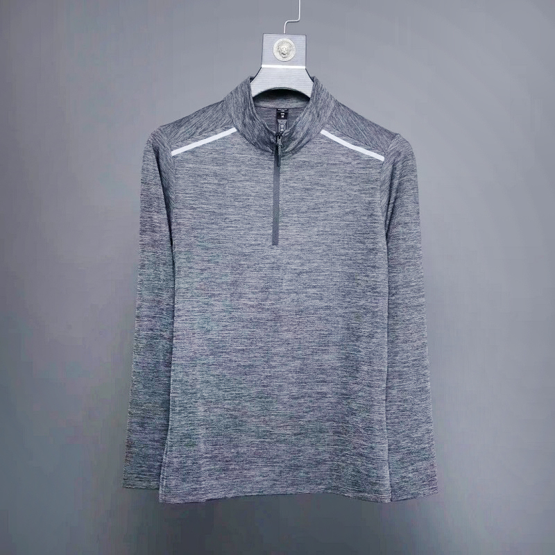Custom Workout Fitness Bodybuilding half zip Running T-Shirt