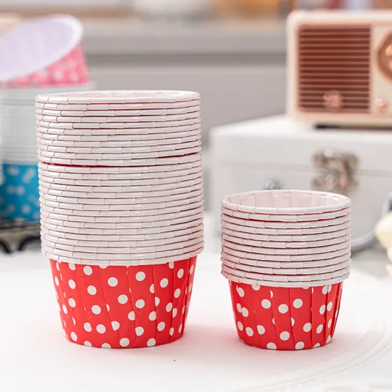 Wholesale Mini Micro Purple Polka Dot Cupcake Liners in 3cm and 4cm Height for Baking