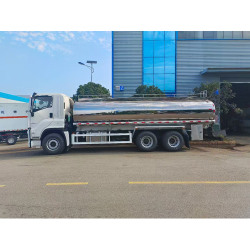 Грузовик из молока из нержавеющей стали Isuzu.