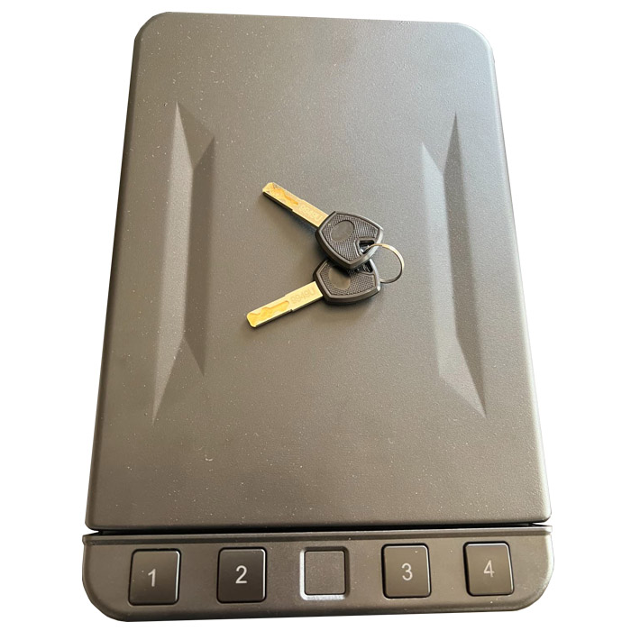 Gun Safe for Pistol, pistola de pistola segura com versão do código PIN, caixa de trava de arma de fogo segura para pinos, caixa segura da pistola, pistola segura, sps-bd01, preto (8)