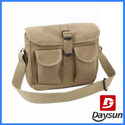 Cotton canvas shoulder bag men