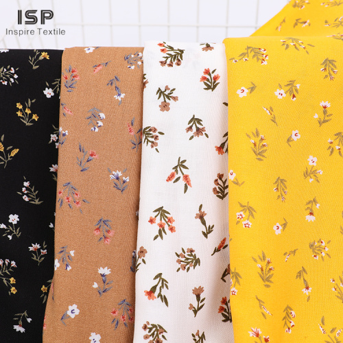 Stocklot Plain Pattern Challis 100% Viscose Printed Rayon Fabric For Women's Dress
