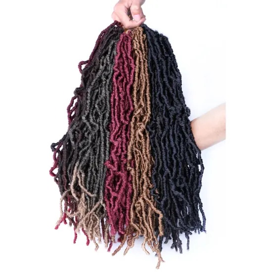 MYZYR Goddess Nu Locs Soft Crochet Hair Braids  18Inch Faux Locs Curly Synthetic Hair Pre Loop Crochet Braiding