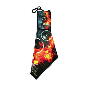 Microfiber keychain cloth for eyeglasses, eco-friendly, meets SGS and European standards