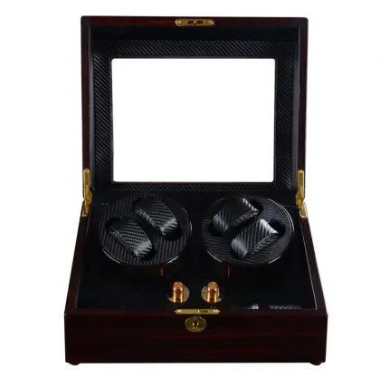 Ebony Watch Winder Box With Window