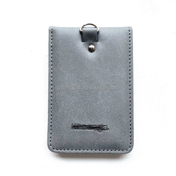 On Sale Badge Holder: Faux Leather ID Card Holder with ID Window