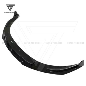 Supertechnics-1 Style Dry Carbon Fiber Front Lip Spoiler for Porsche Taycan Turbo Sedan 2019-2020