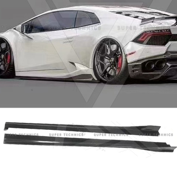 Supertechnics Style Dry Carbon Fiber Body Kit Side Skirts for Lambo Huracan LP610-4 LP580-2 2014-2018