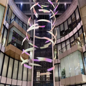 Colorful fashion hanging ceiling shopping mall chandelier
