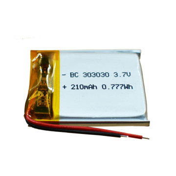 Baterai polimer datar grosir 3.7v li-po 210mAh untuk catu daya seluler