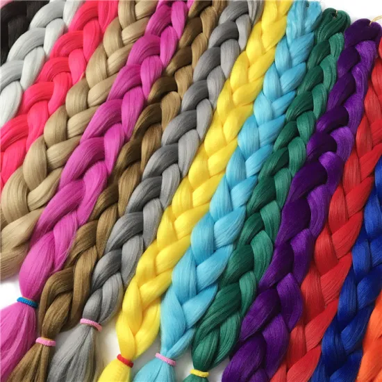 Brown Grey Pink Braiding Hair Synthetic Heat Fiber braid 165g/piece pure color crochet Jumbo Braid Hair Extensions